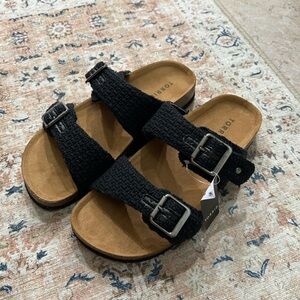 Torrid Black and Tan Sandals